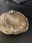 Navajo Sterling Silver 7  Handmade Bead Bracelet 14189