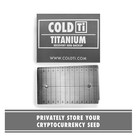 Coldti Titanium Cryptocurrency Recovery Seed Backup-2 Coldti Plates W screws 