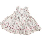 Precious Moments Floral Smocked Dress Toddler Girls 18m White Pink Rare Htf