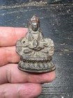 Small Bronze Amitayus Longevity Buddha Statue  Vintage Tibetan Temple Shrine Fi