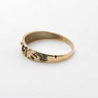Solid 10k Gold Natural Rose Cut 3 Garnet Ring Child Baby Pinky Sz2
