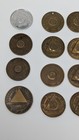 Aa Recovery Medallion Lot Sobriety Chips Bronze 24hr 3mo 6mo Years 1-4  15pc 