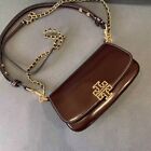 Tory Burch Fashion Cherry Red Shoulder Toggle Underarm Bag