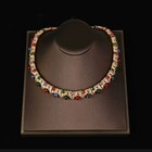 Vintage Ciner Style Multicolor Necklace Earrings Bracelet Jewelry Set