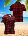 Red Black Buffalo Plaid Hawaiian Shirt Checkered Casual Aloha Gift