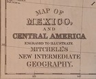 Antique Hand Colored 1882 Map Of Mexico And Central America By Mitchell