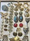Large Vintage Costume Jewelry Lot Rhinestone 925 Majority Signed  003