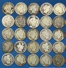 Barber Silver Dimes Lot Roll 50 Full Date Coins Darted 1897-1916 Pdo Lot  b40