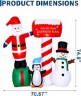 6 Ft Christmas Inflatable Blow Up Santa Snowman Led Light Weatherproof Outdoor