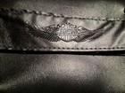 Harley Davidson Black Leather 10  Motorcycle Handlebar Fork Tool Bag Pouch Logo