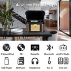 All-in-one Record Player 3 Speed Bluetooth Vintage Turntable  Cd  Cassette Ta   