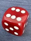 Antique German Cherry Red Bakelite Game Casino Die Cube Gambling Dice Toy 50gr 