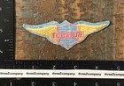 Vtg Montesa Motorcycles Logo Emblem Sew-on Patch Wings Pink teal Felt