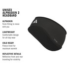 Adidas Alphaskin Headband     Performance One Size  Black silver Reflective F23 