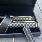 New Marquis Fine Writing Instruments Pen   Pencil Black Gold Trim New In Box