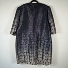 Chancelle Dress Set Women 20 Black Silver Metallic Reptile Duster 2pc Mob Wife