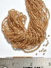 10 0 Vintage Crystal Gold Lined Rocaille Czech Glass Seed Beads Hank