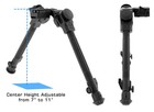 Utg Over Bore Bipod  7 3 -11 4  Center Height  Picatinny - Lifetime Warranty