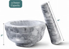 Mortar And Pestle Set Marble Grey 3 75 Inches Diameter