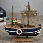 Wooden Miniature Boat Sailing Ship Model Home Decor Nautical Sail Ship