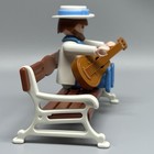 Playmobil Victorian Musician Male Adult Figure Guitar Bench Dollhouse Vtg 5360