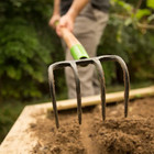 4-tine Forged Cultivator   Ames Steel With X Blade Tines    Wood In H L Tool W