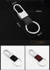 Men Creative Metal Leather Key Chain Ring Keyfob Car Keyring Keychain Gift 2