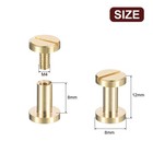 30pack Brass Chicago Screws 8x8mm Post Nail Stud Rivets For Leather Craft