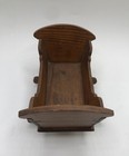 Vintage Hand Crafted Primitive Folk Art Wooden Doll House Rocking Cradle 6   x4   
