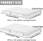 6-pack Clear A4 File Cases  Plastic Storage For 8 5x11  Paper