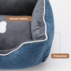 Dog Bed With Removable Cover Pet Calming Sleeping Kennel Soft Mat Pad Warm Nest