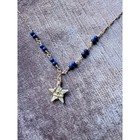 1990s Vintage Sterling Silver And Lapis Necklace