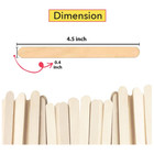 200 Pcs Natural Wooden Food Grade Sticks - Ice Cream Stick - Popsicle 4 5 Inch