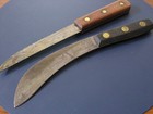 Two Vintage Antique Butcher Kitchen Knives