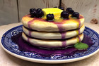 Faux fake Blueberry Pancakes Melting Butter   Syrup Breakfast Food Display Prop