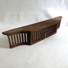 Vintage Antique Peerless Cast Iron Heater Fireplace Stove Fender Grate Guard