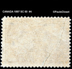 Canada 1897 Sc 50 Queen Victoria Jubilee Issue      Black Mnh Og Fine  4