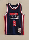 Michael Jordan Usa 1992 Olympics Authentic Navy Basketball Jersey --size Youth M
