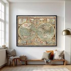 Old Map Of The World 1627 Antique World Map   Vintage World Unframed Or Framed