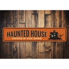 Haunted House Enter If You Dare  Halloween Spirit Haunting  Halloween Metal Sign