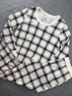 Wondershop Sleepwear Womens Medium Cream Plaid Family Matching Pajama Set
