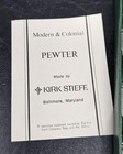 Kirk Stieff Historic Newport Decanter Tags Labels Pewter Set Of 6 Barware Vtg