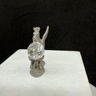 Vintage 1985 Spoontiques Pewter Pegasus With Crystal Ball Figurine Flying Horse