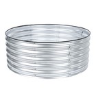 Aoodor 17  Tall 38  Round Metal Raised Garden Bed Kit Outdoor Planter Box Silver