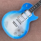 Lp Custom 6 Strings Electric Guitar Blue Silver Ace Frehley H-h-h Pickups