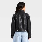 Girls  Faux Leather Bomber Jacket - Art Class