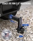 2 5  Receiver 7  Drop Trailer Hitch Tow Hitch Dual Ball 18000lb Stowable Design