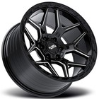 20x10 Off-road Monster Wheels M40 Gloss Black Milled Rims  4pcs 