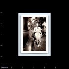 Old Vintage Photo Solo Woman Standing By Classic Car Original Snapshot Pic