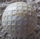 Rare Mesh Golf Ball-the Flash Spot With Mirrored Flat Squares Circa 1920 s